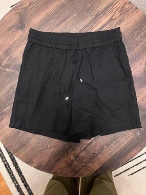 INC International Concepts Black Elastic Pull-On Shorts